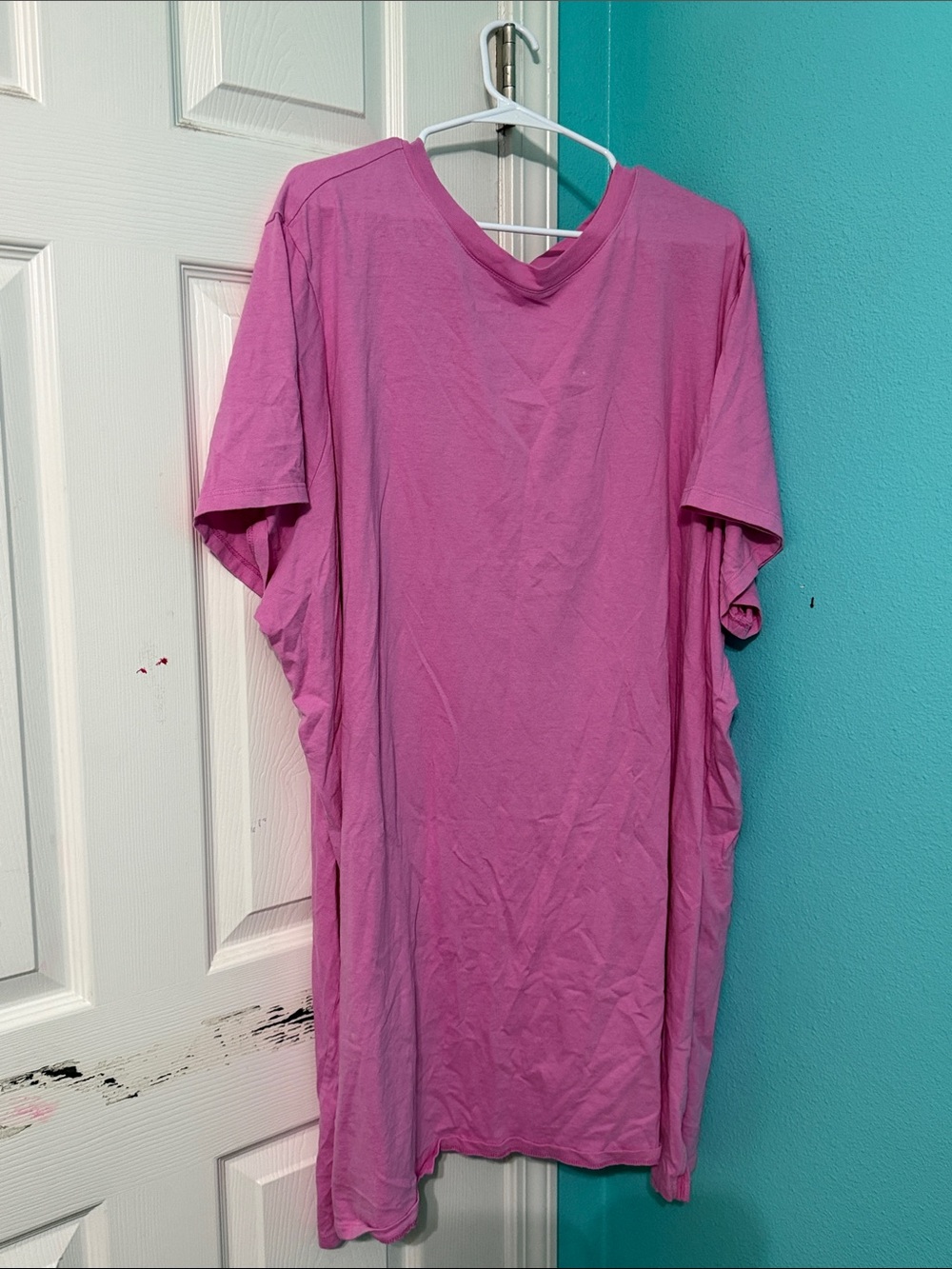Old Navy woman’s Short-Sleeve Tee shirt dress  in Bright Pink
